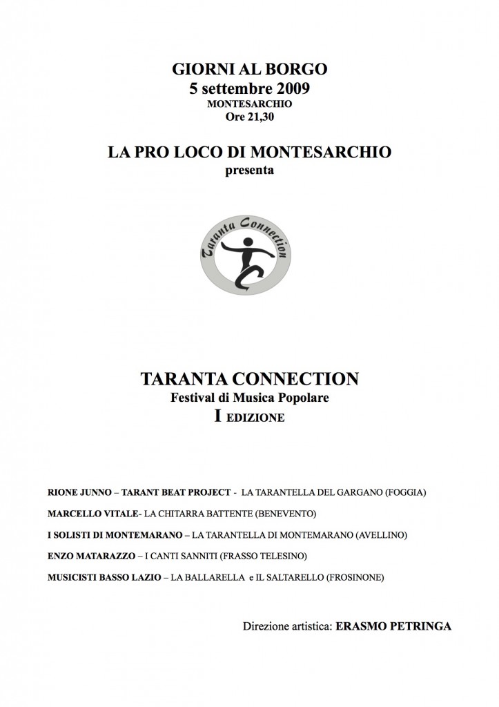 TARANTA CONNECTION manifesto